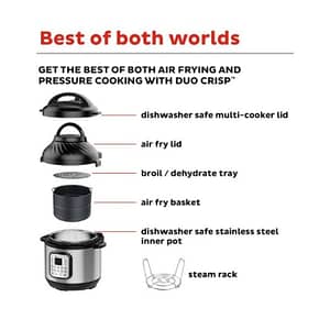 Instant Pot 11 in 1 Duo Crisp Multi Pressure Cooker + Air Fryer 8L